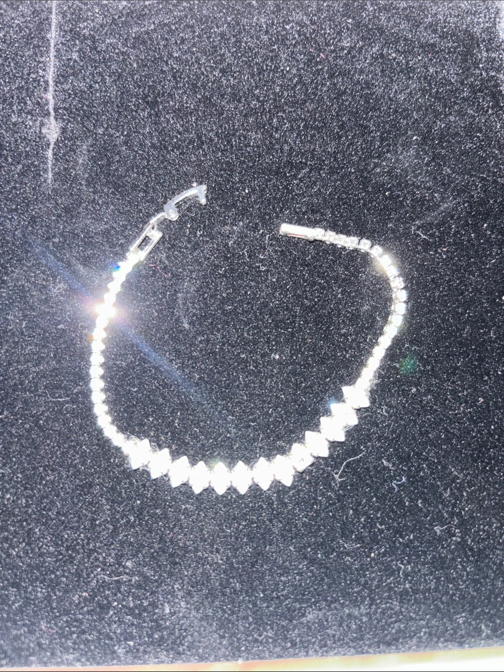Elegant White Crystal Tennis Bracelet - Women's Jewelry